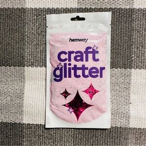 Hemway Craft Glitter 100g / 3.5oz Glitter Flakes for Arts Crafts Pink